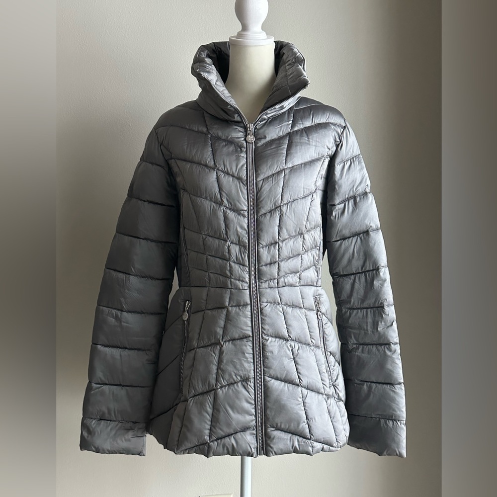 Bernado Women’s Puffer Jacket Pewter Gray Size Large